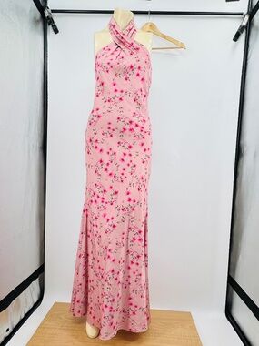 plus size blue maxi dress Sydneys Closet SC7421 Prom Dress - Blue White